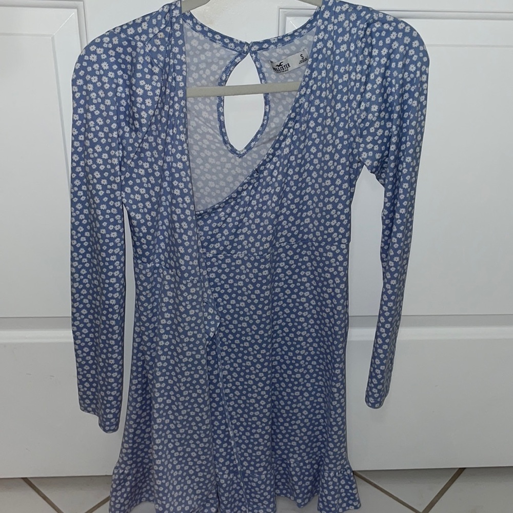 Knit Mini Wrap Dress Long Sleeve Hollister
